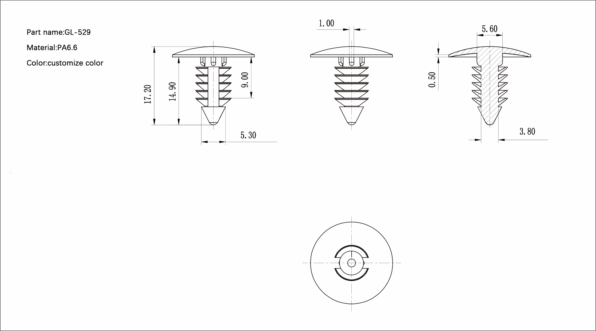 Pine Tree Rivet GL-529